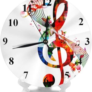 beabes music artwork musical notes rhythm song decorative wall clock 8236