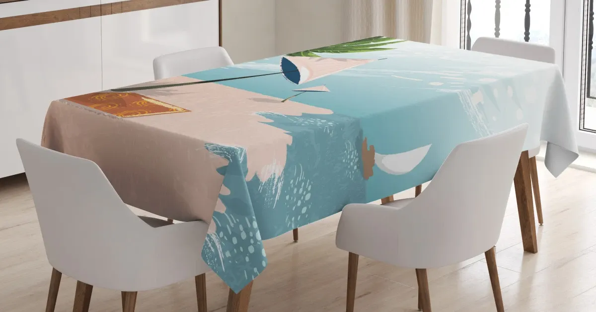 Beach Landscape Paradise 3D Printed Tablecloth Table Decor beach landscape paradise 3d printed tablecloth table decor 3166