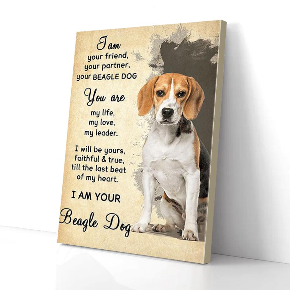 beagle dog friend canvas prints wall art decor 2413