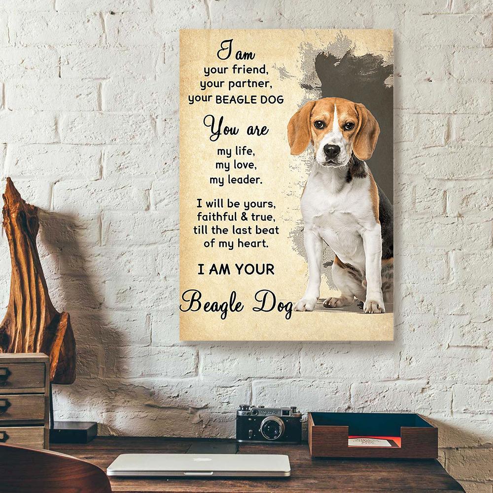 beagle dog friend canvas prints wall art decor 8508