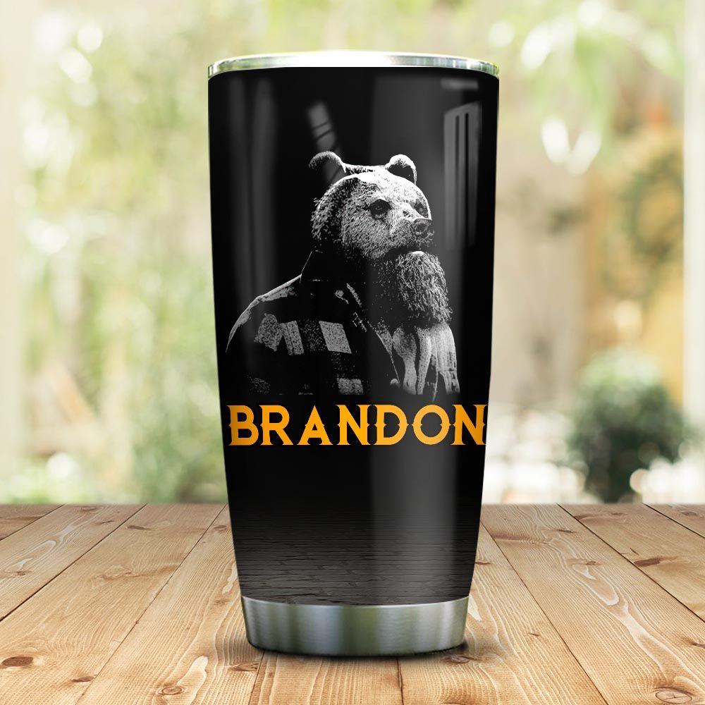Beard Bear Personalized Stainless Steel Tumbler beard bear personalized stainless steel tumbler 4097