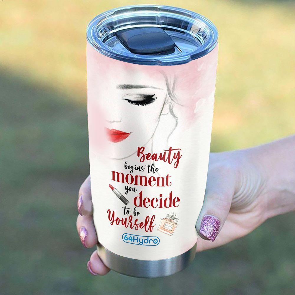 Beauty Makeup Personalized Stainless Steel Tumbler beauty makeup personalized stainless steel tumbler 3521