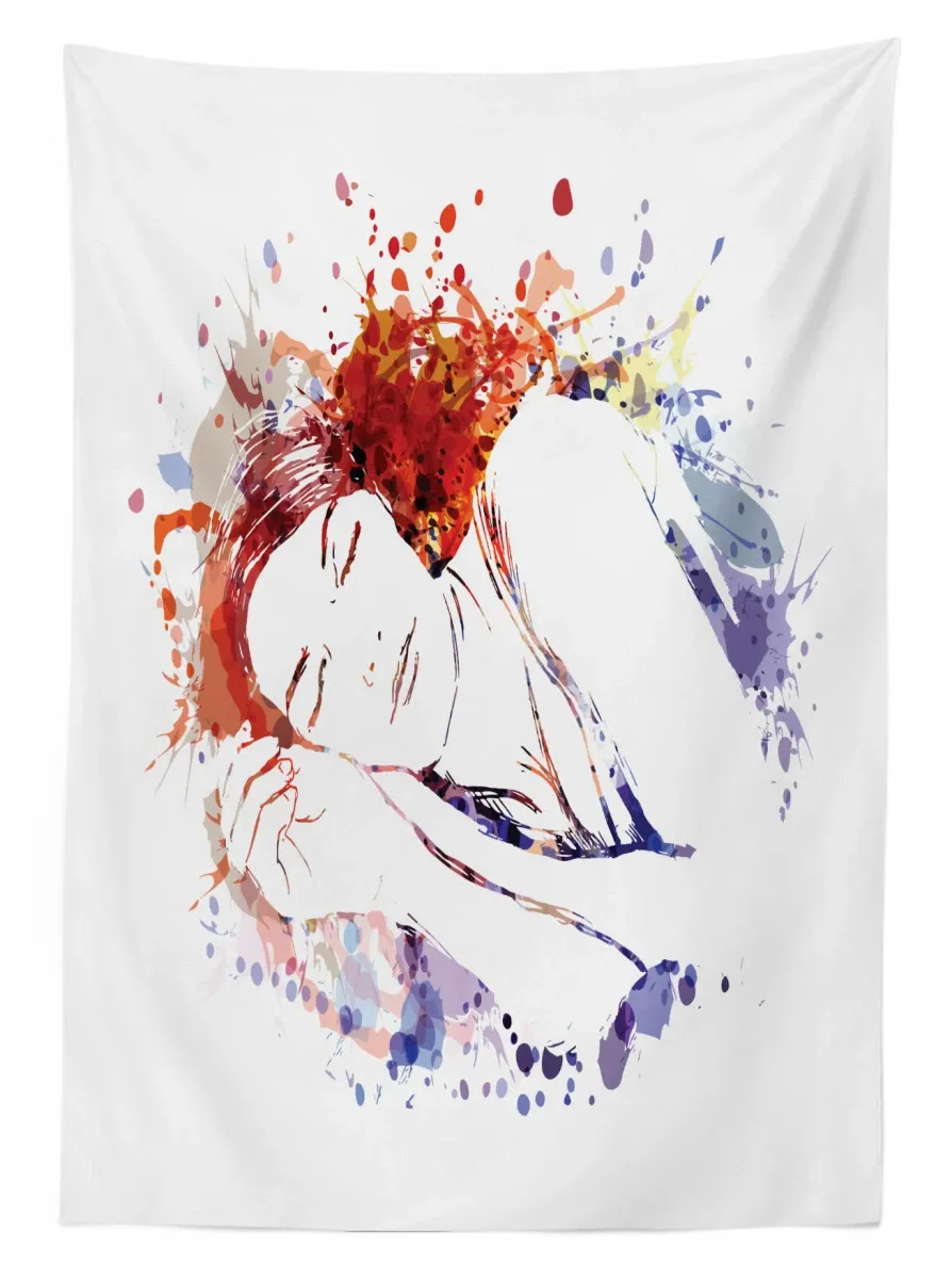 beauty sleeping girl 3d printed tablecloth table decor 4976