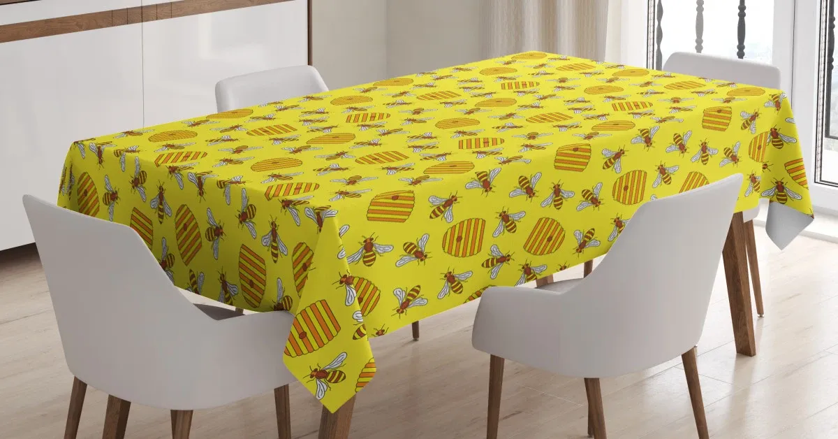 beekeeping in nature theme 3d printed tablecloth table decor 1274
