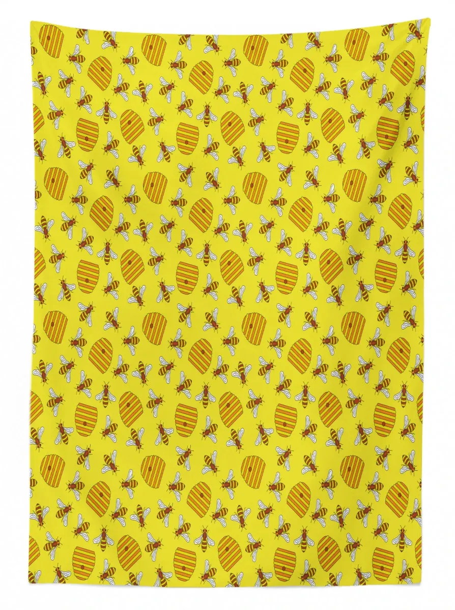 beekeeping in nature theme 3d printed tablecloth table decor 5923