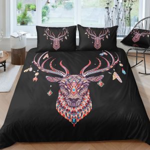 beige elephant ethnic style printed bedding set bedroom decor 6342