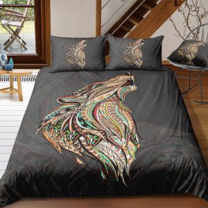 beige elephant ethnic style printed bedding set bedroom decor 7317