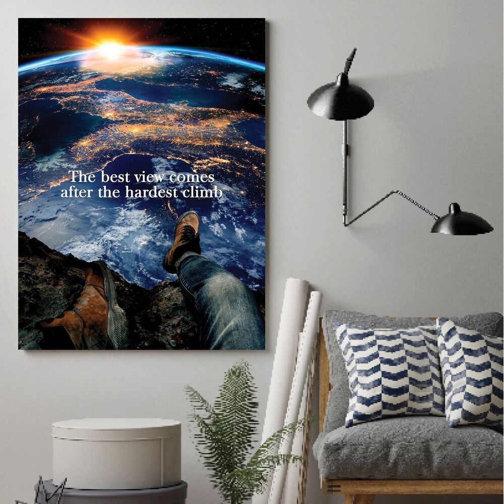 best views motivational positive canvas print wall art decor 6826