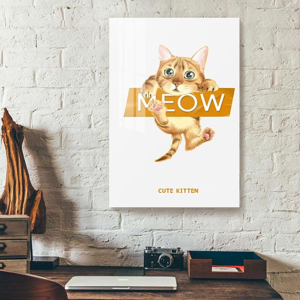 Besteship Meow Cat Love Canvas Prints - Wall Art Decor besteship meow cat love canvas prints wall art decor 1807