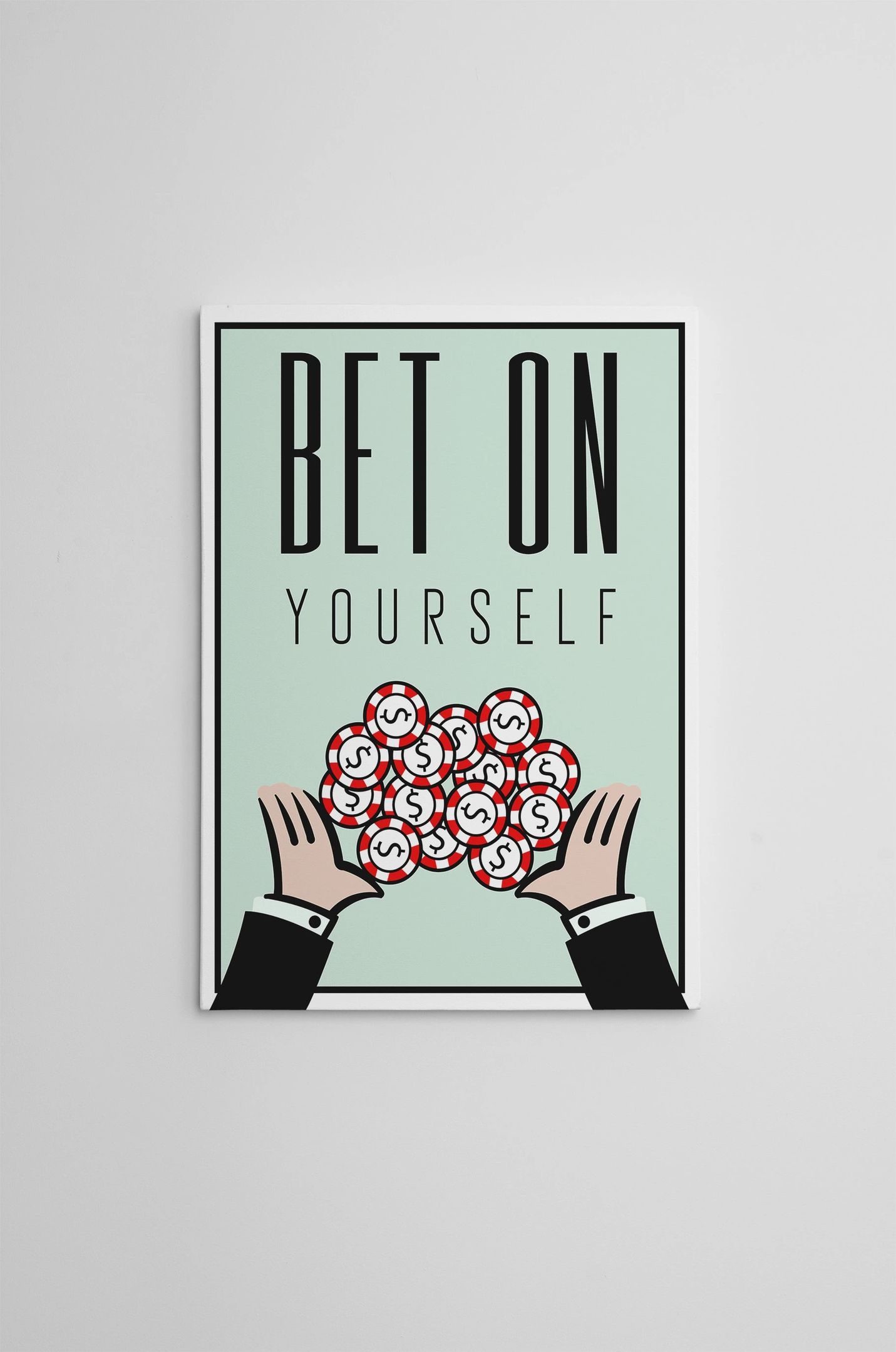 bet on motivational positive canvas print wall art decor 3970