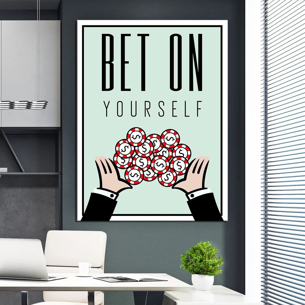 bet on motivational positive canvas print wall art decor 5705