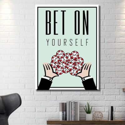 bet on motivational positive canvas print wall art decor 6065
