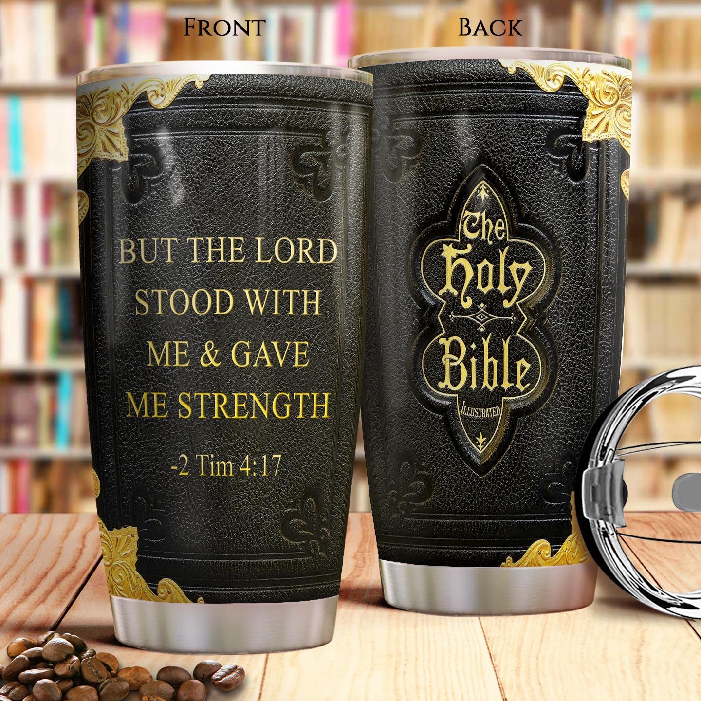 bible book stainless steel tumbler 5207