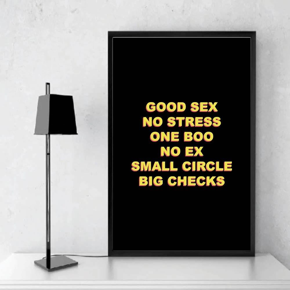 Big Checks Black Motivational Positive Canvas Print - Wall Art Decor big checks black motivational positive canvas print wall art decor 1986