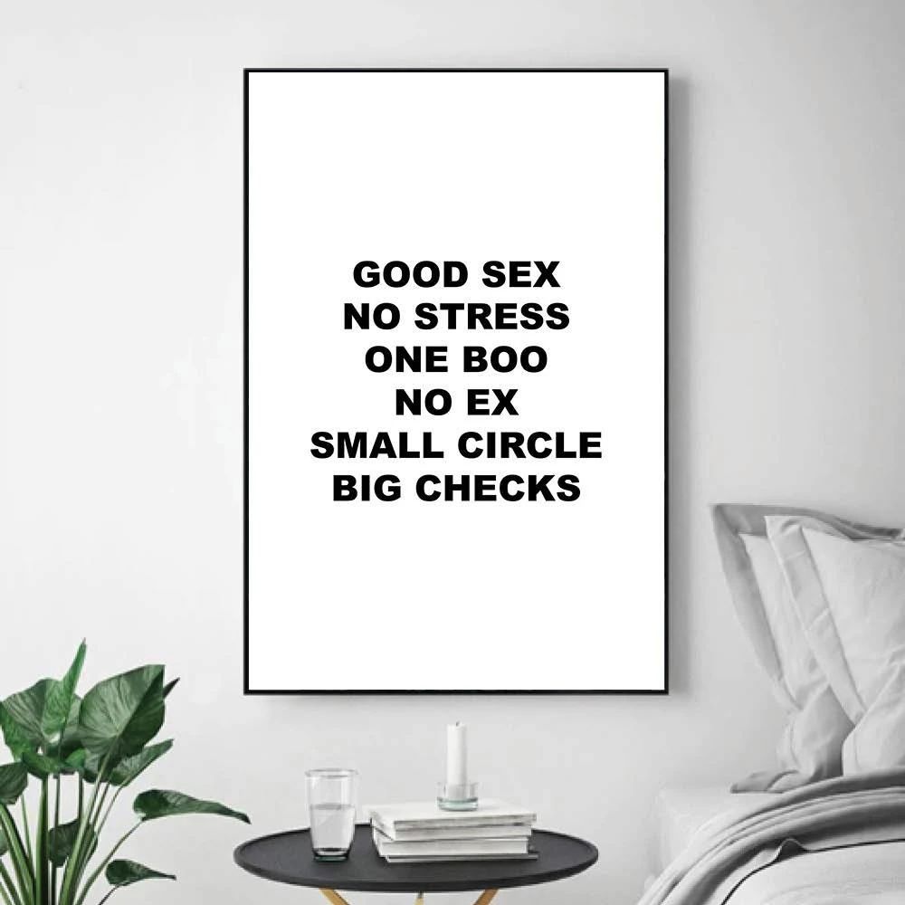 Big Checks White Motivational Positive Canvas Print - Wall Art Decor big checks white motivational positive canvas print wall art decor 5592