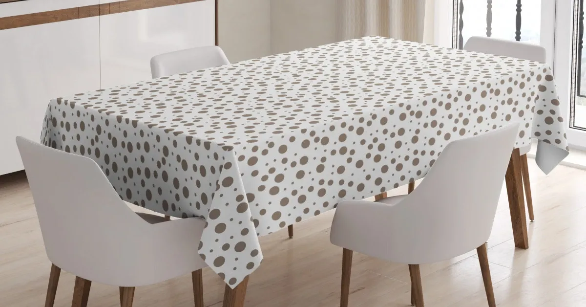 big small drops spots 3d printed tablecloth table decor 7935