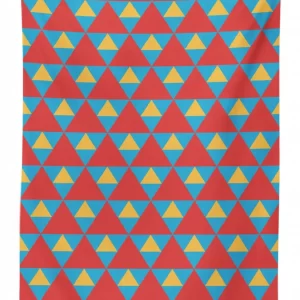 big small triangles retro 3d printed tablecloth table decor 3143