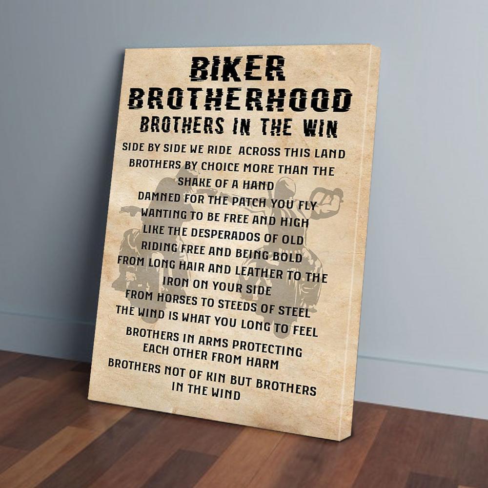 biker brotherhood brothers in the win canvas prints wall art decor 5538