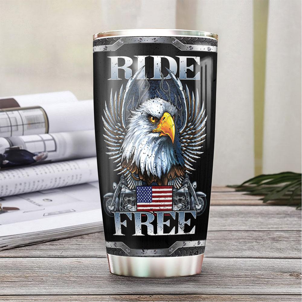 biker personalized stainless steel tumbler 5953