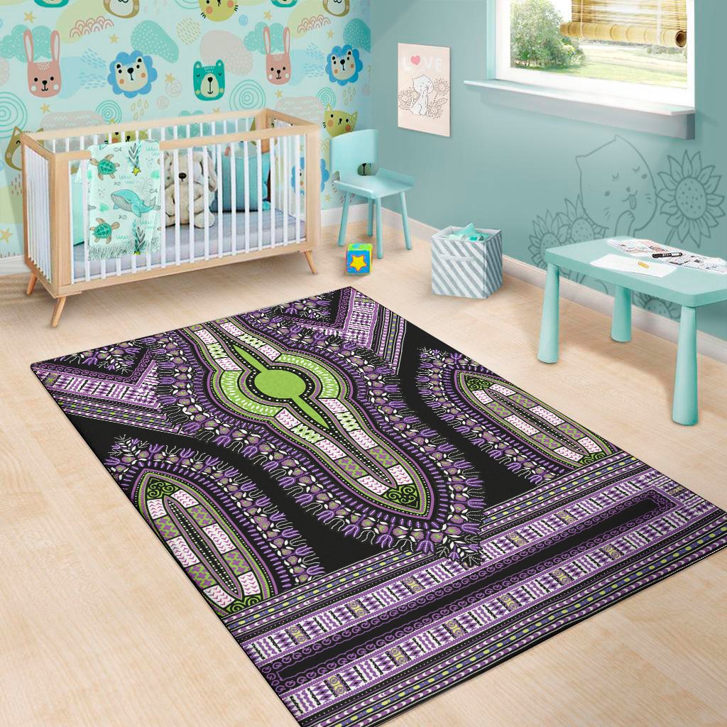 black and purple african dashiki print area rug floor decor 7483