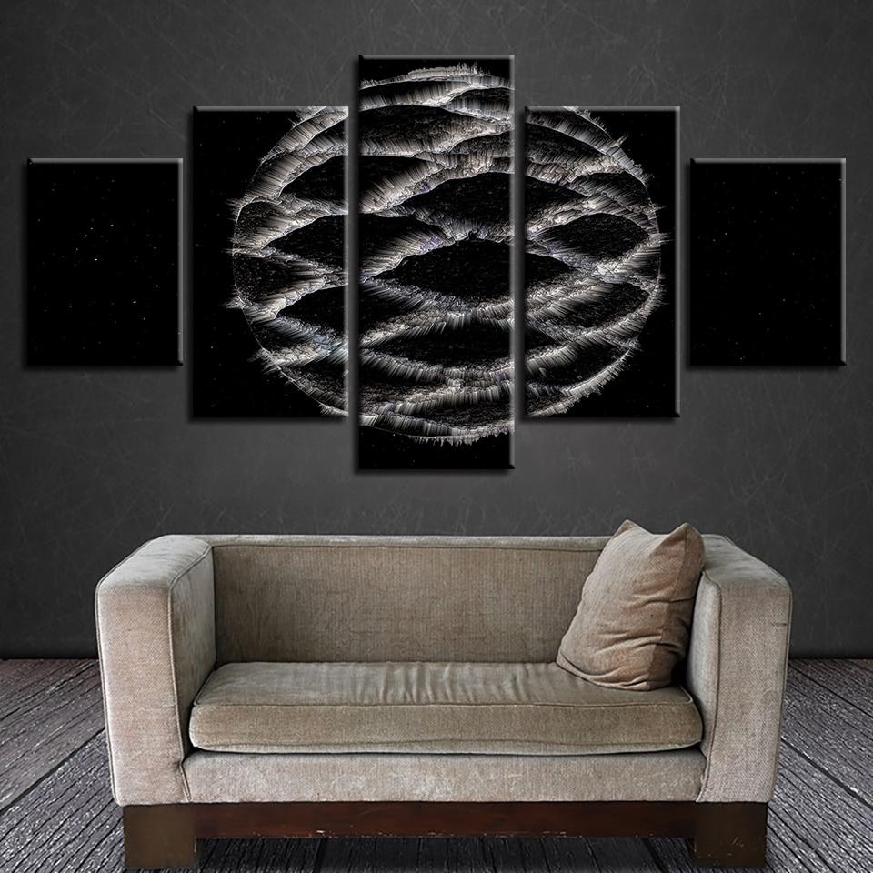 Black And White 1 - Abstract 5 Panel Canvas Art Wall Decor black and white 1 abstract 5 panel canvas art wall decor 2227