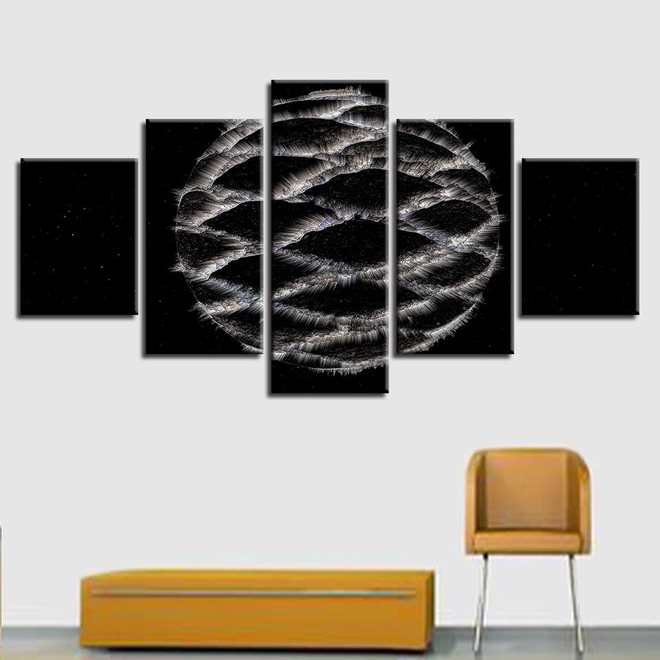 Black And White 1 - Abstract 5 Panel Canvas Art Wall Decor black and white 1 abstract 5 panel canvas art wall decor 4413