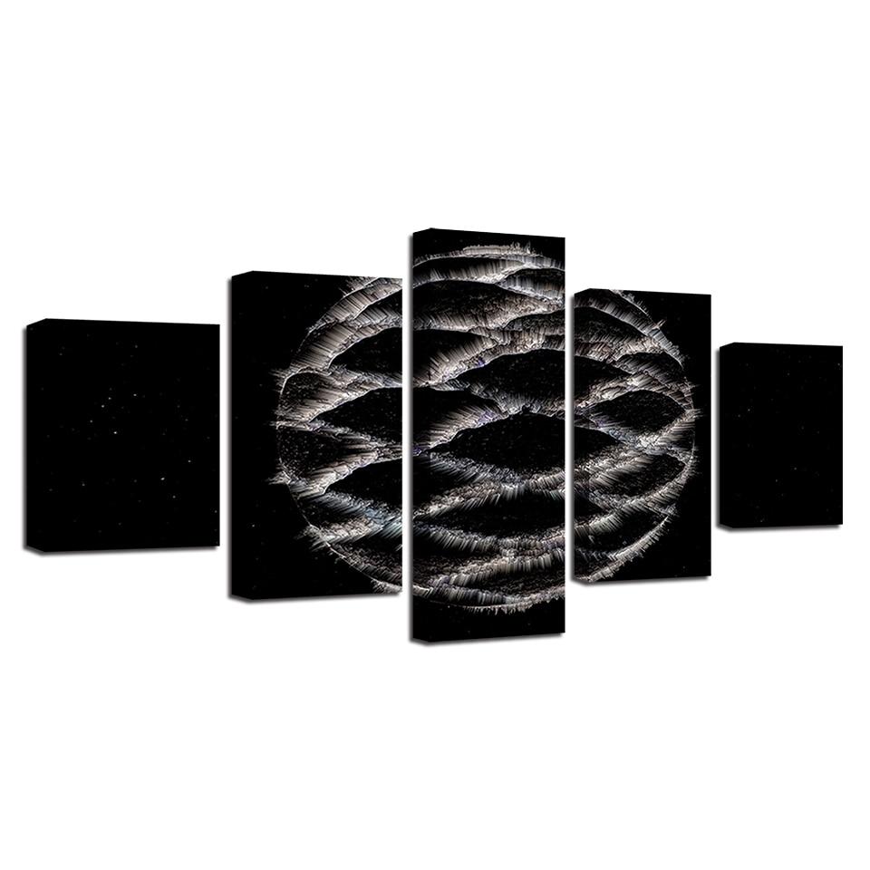 Black And White 1 - Abstract 5 Panel Canvas Art Wall Decor black and white 1 abstract 5 panel canvas art wall decor 7457