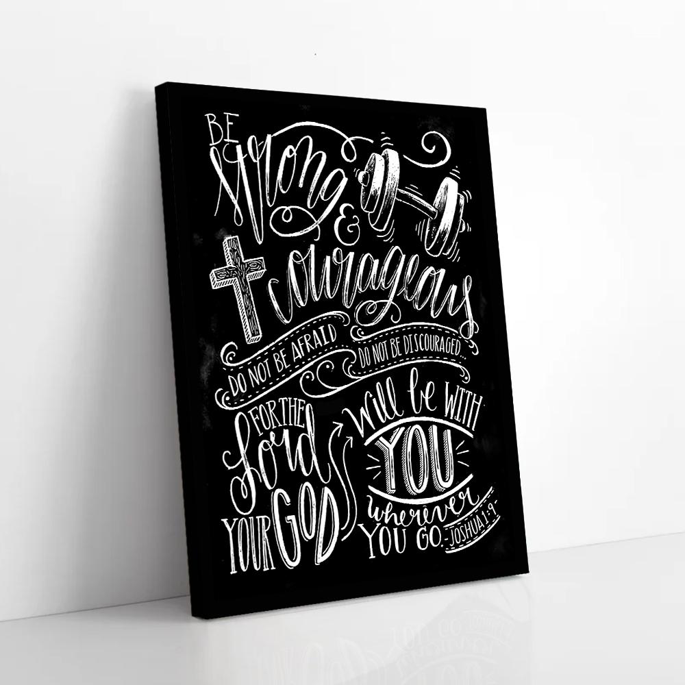 black and white fitness canvas prints wall art decor 7284