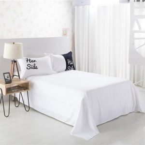 black and white her side his side 3d bedding set bedroom decor 7897