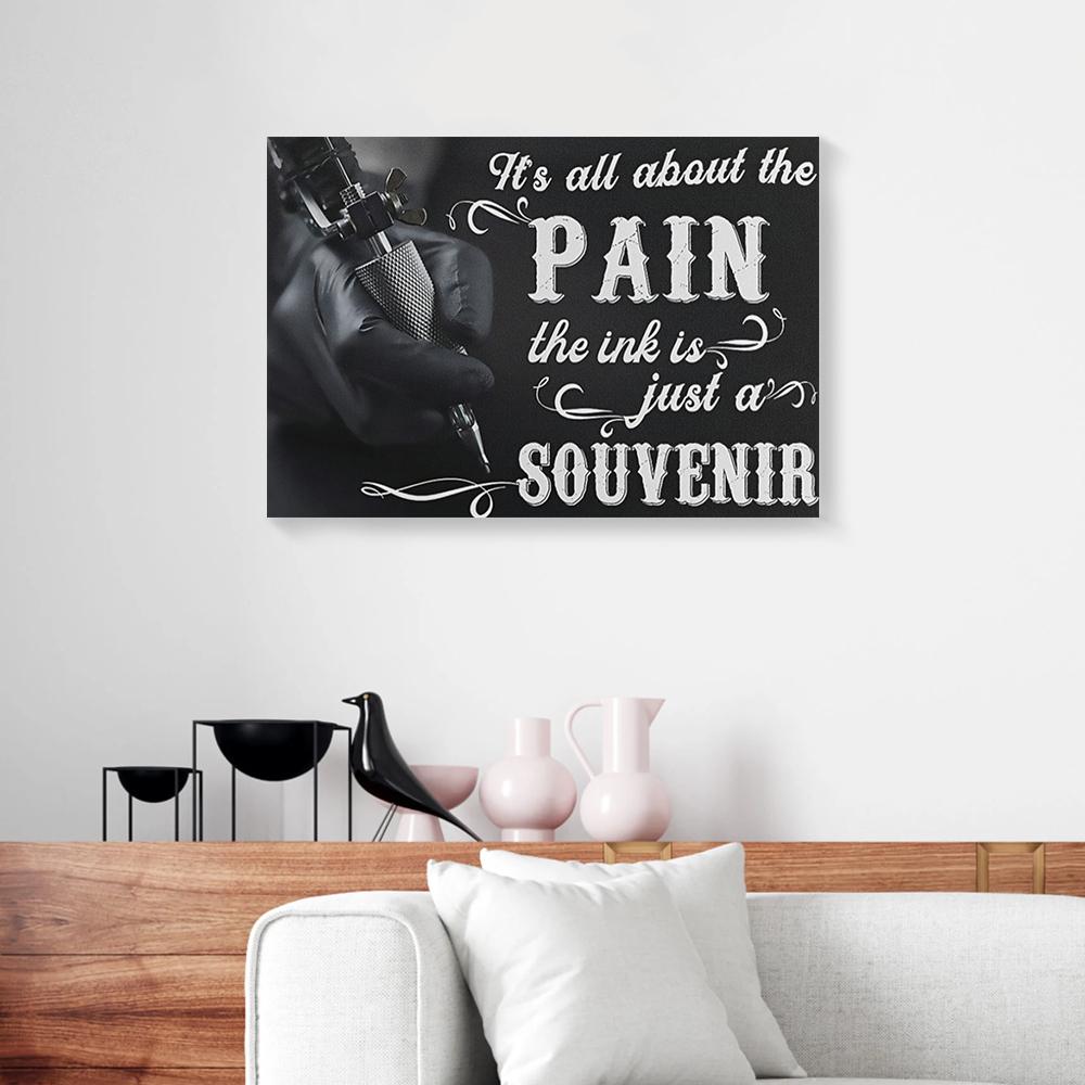 black and white tattoo canvas prints wall art decor 6979