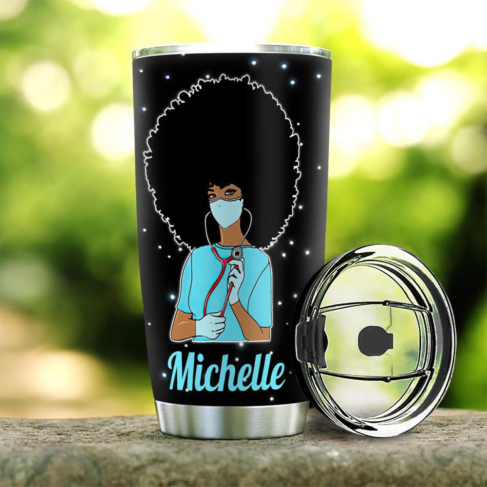 Black CNA Personalized Stainless Steel Tumbler black cna personalized stainless steel tumbler 5684