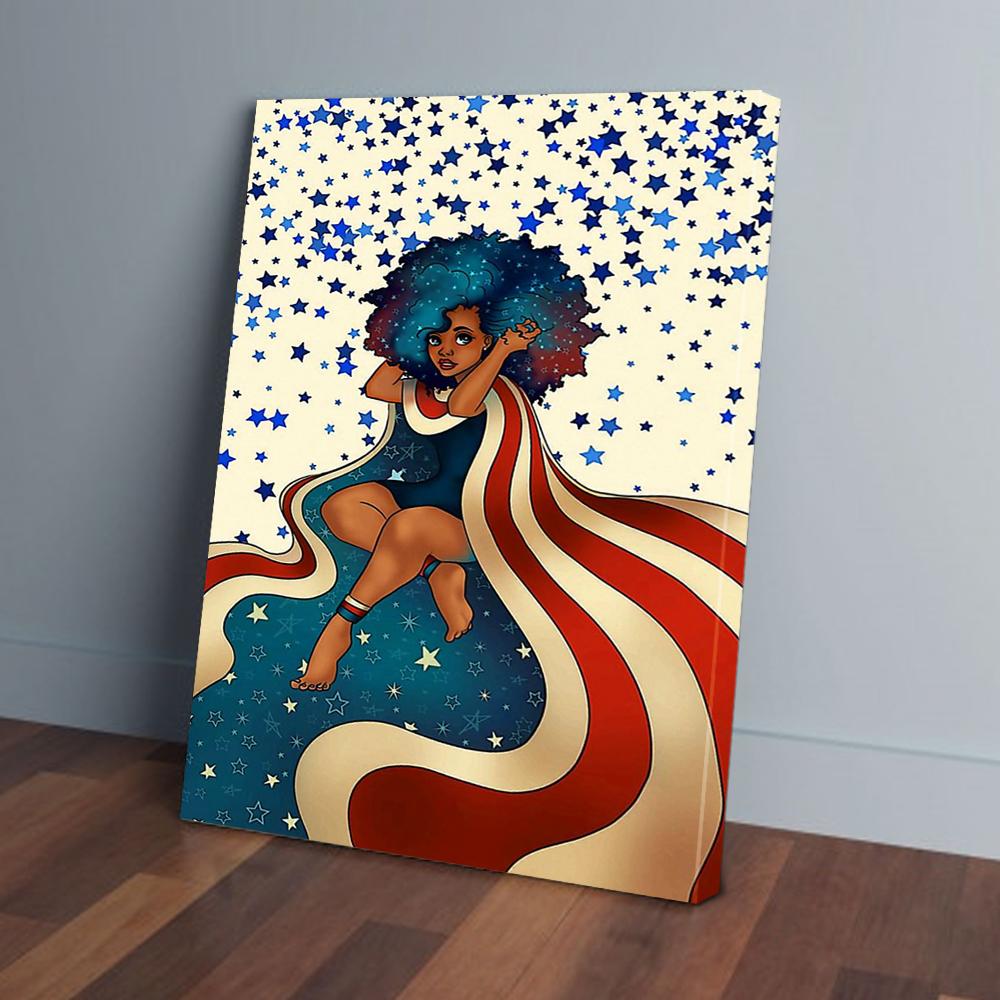 Black Girl Natural Hairstyle Canvas Prints - Wall Art Decor black girl natural hairstyle canvas prints wall art decor 3826