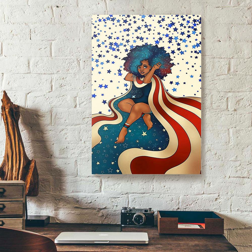 Black Girl Natural Hairstyle Canvas Prints - Wall Art Decor black girl natural hairstyle canvas prints wall art decor 6909