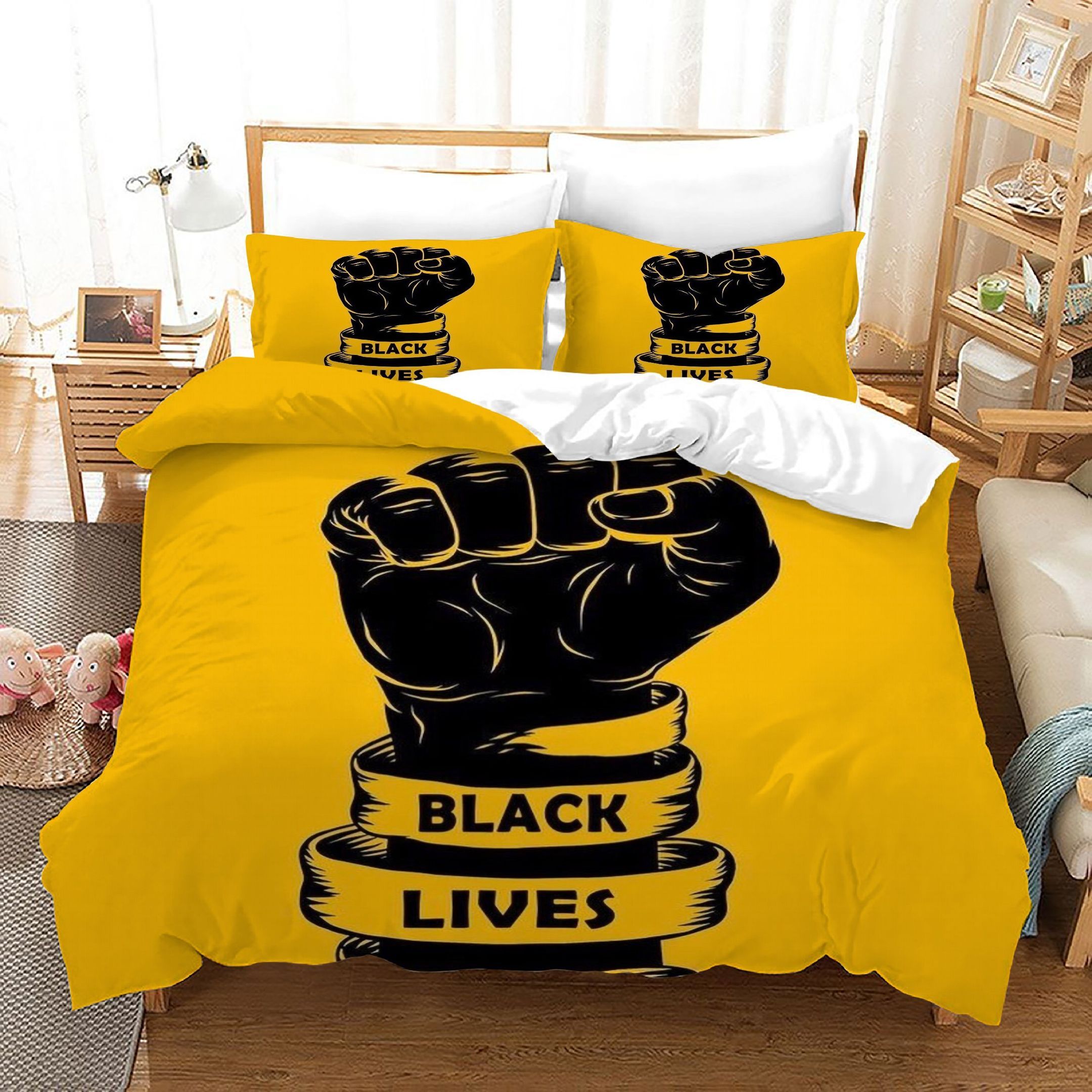 black lives matter 3d printed bedding set bedroom decor 3176
