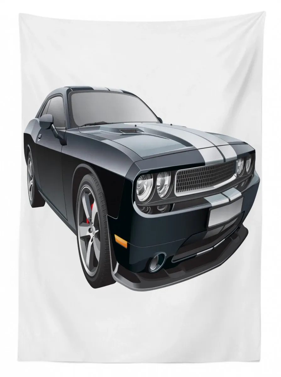 Black Modern Ride Design 3D Printed Tablecloth Table Decor black modern ride design 3d printed tablecloth table decor 8063