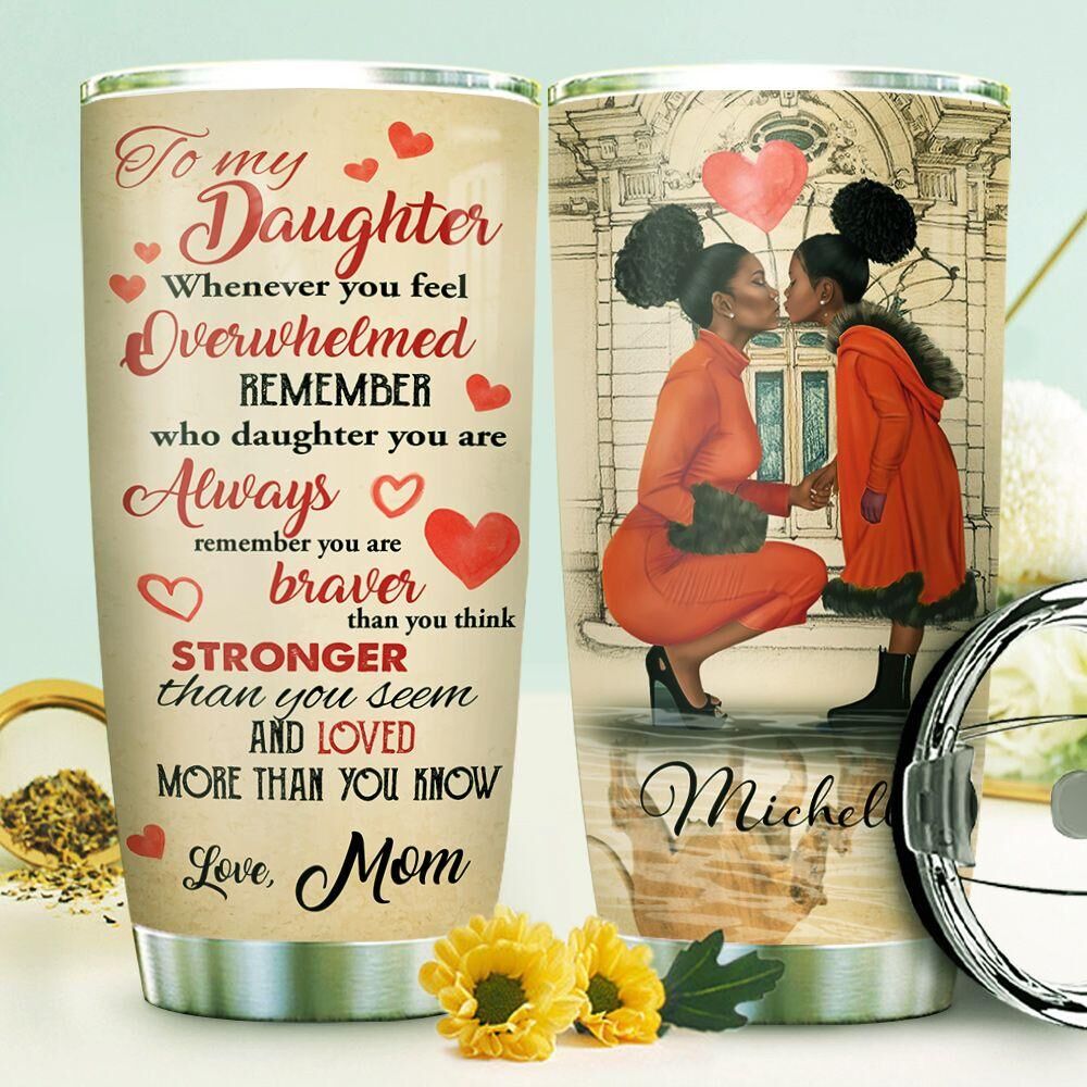 Black Mom TMD Personalized Stainless Steel Tumbler black mom tmd personalized stainless steel tumbler 3160