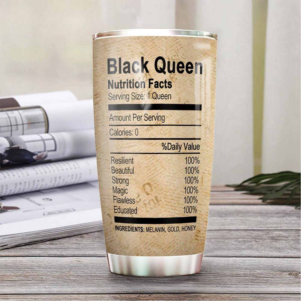 black queen facts personalized stainless steel tumbler 7848