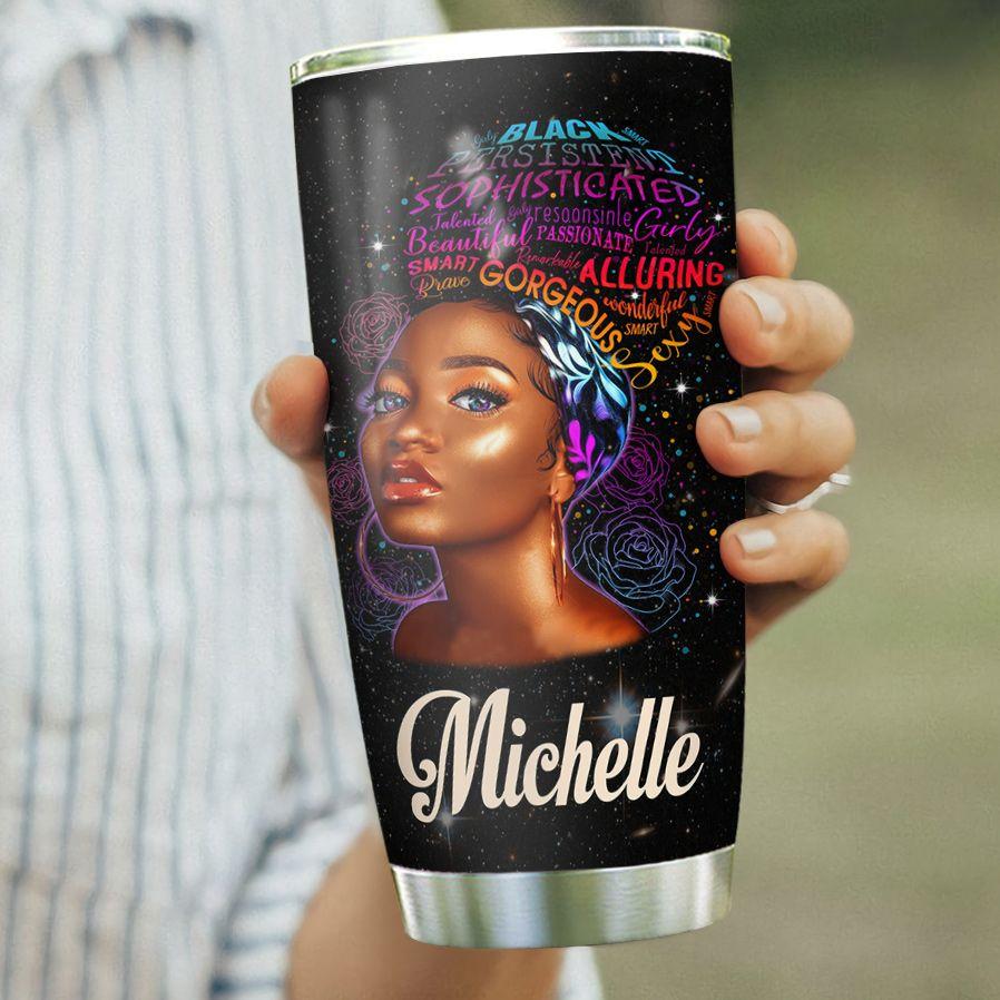black queen lips personalized stainless steel tumbler 8119