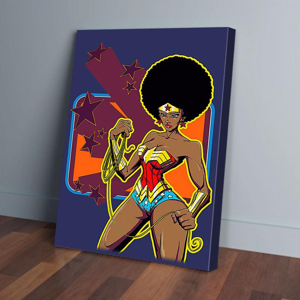 Black Wonder Woman Canvas Prints - Wall Art Decor Pan16667 black wonder woman canvas prints wall art decor pan16667 5039