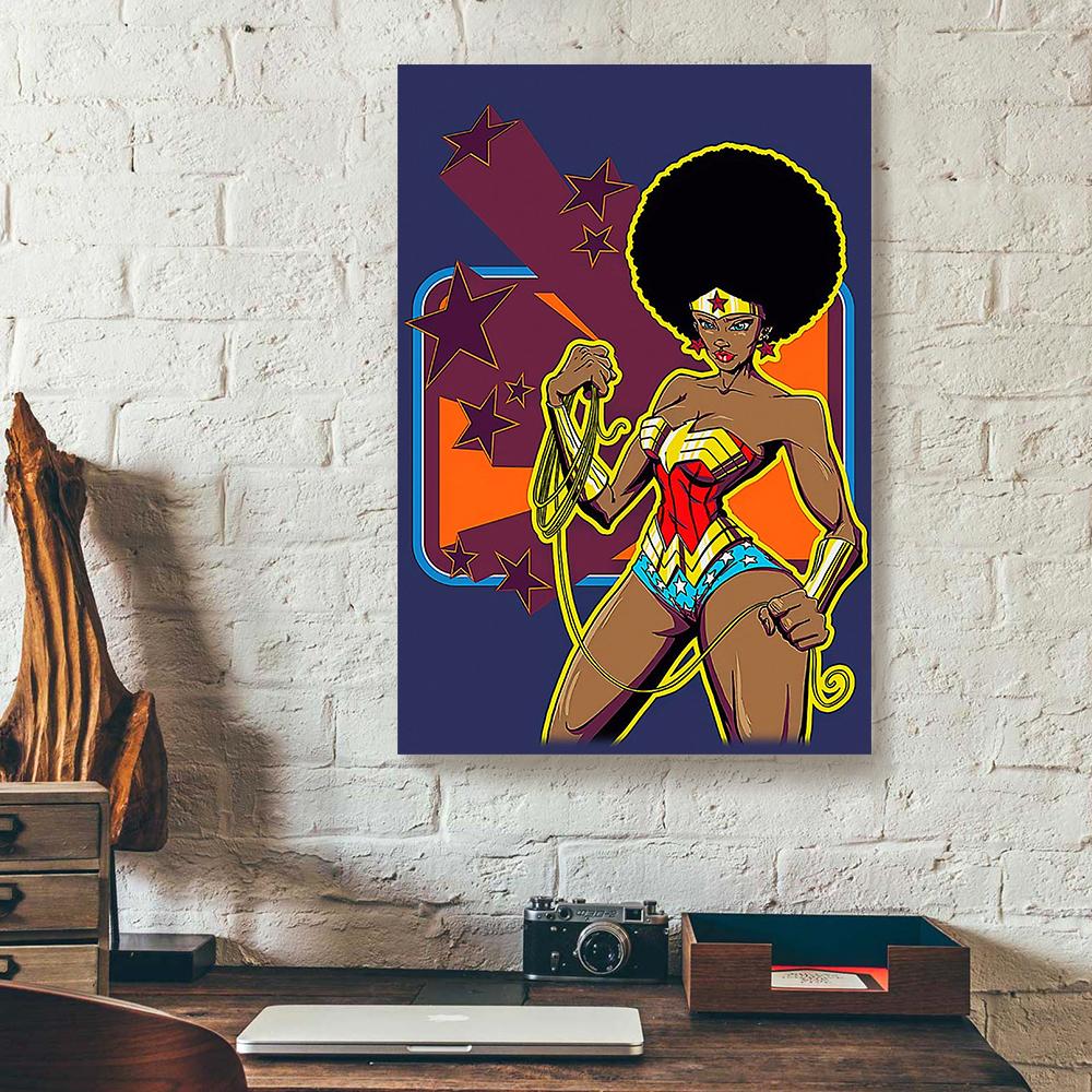 Black Wonder Woman Canvas Prints - Wall Art Decor Pan16667 black wonder woman canvas prints wall art decor pan16667 7906