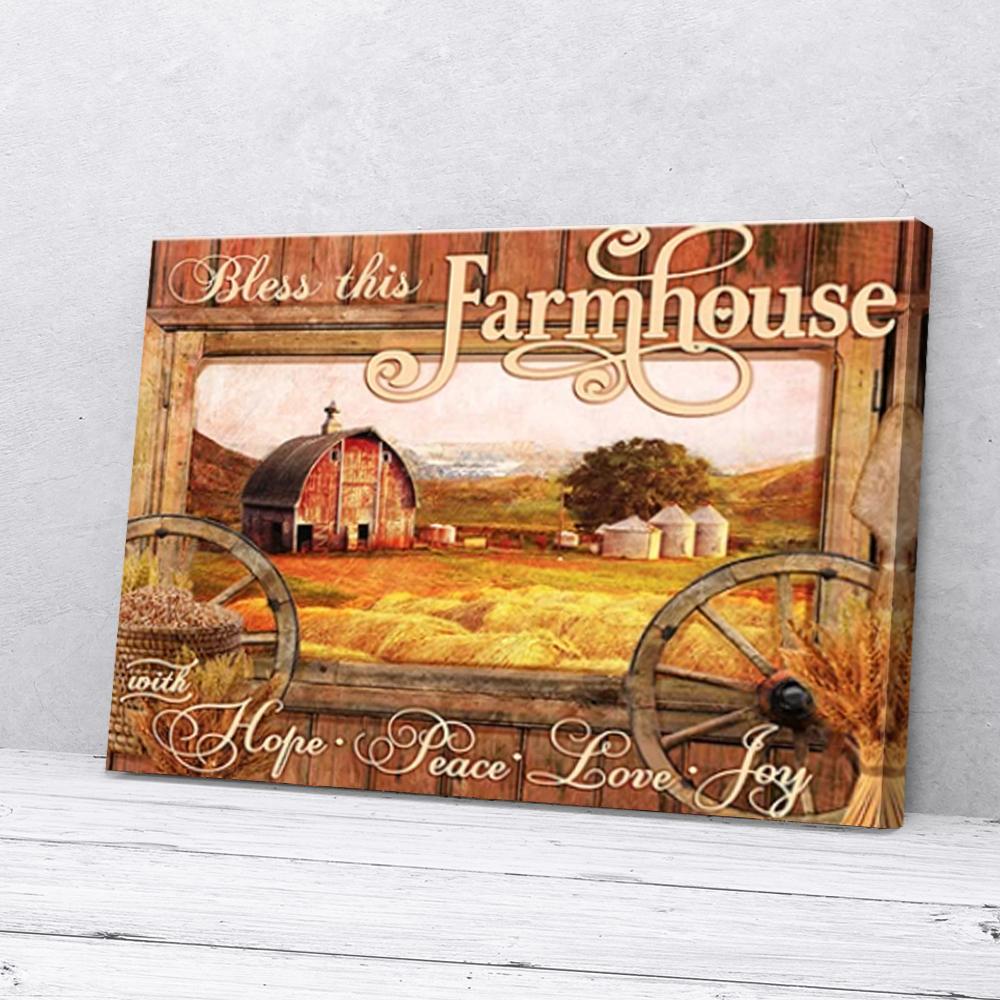 bless this farmhourse farmer canvas prints wall art decor 3221