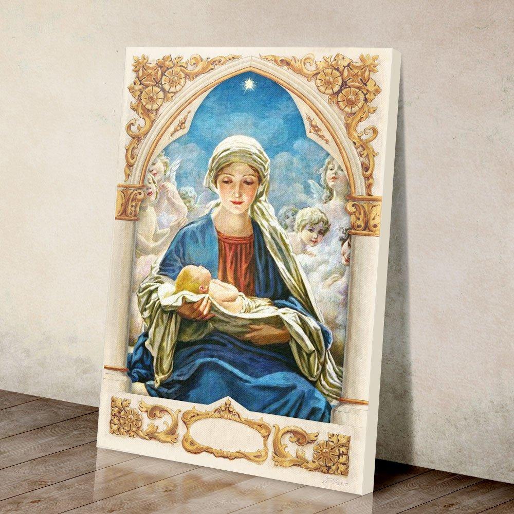blessed mother mary canvas prints wall art decor 6680