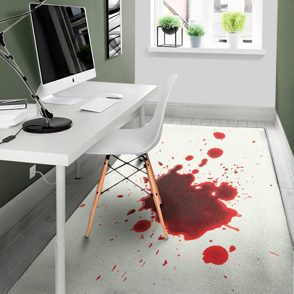 blood splashed print area rug floor decor 4014