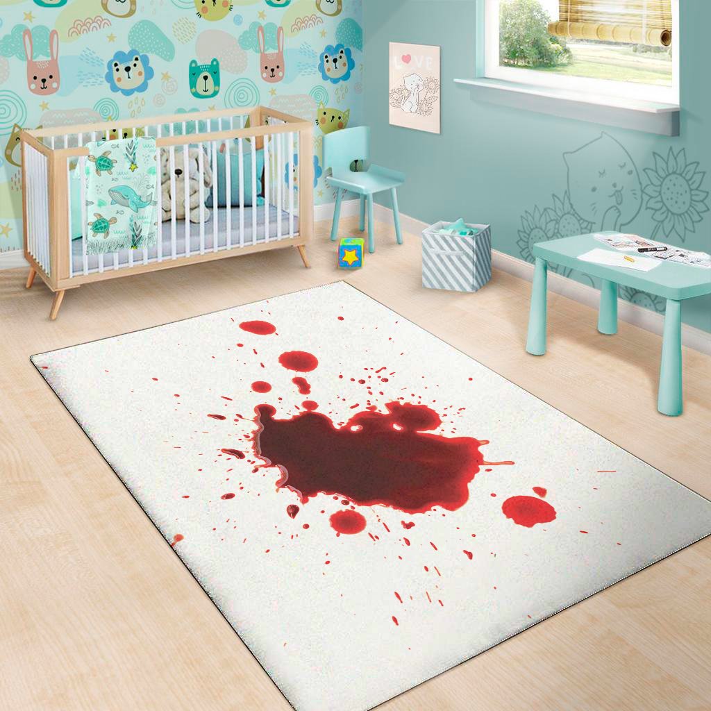 blood splashed print area rug floor decor 5144