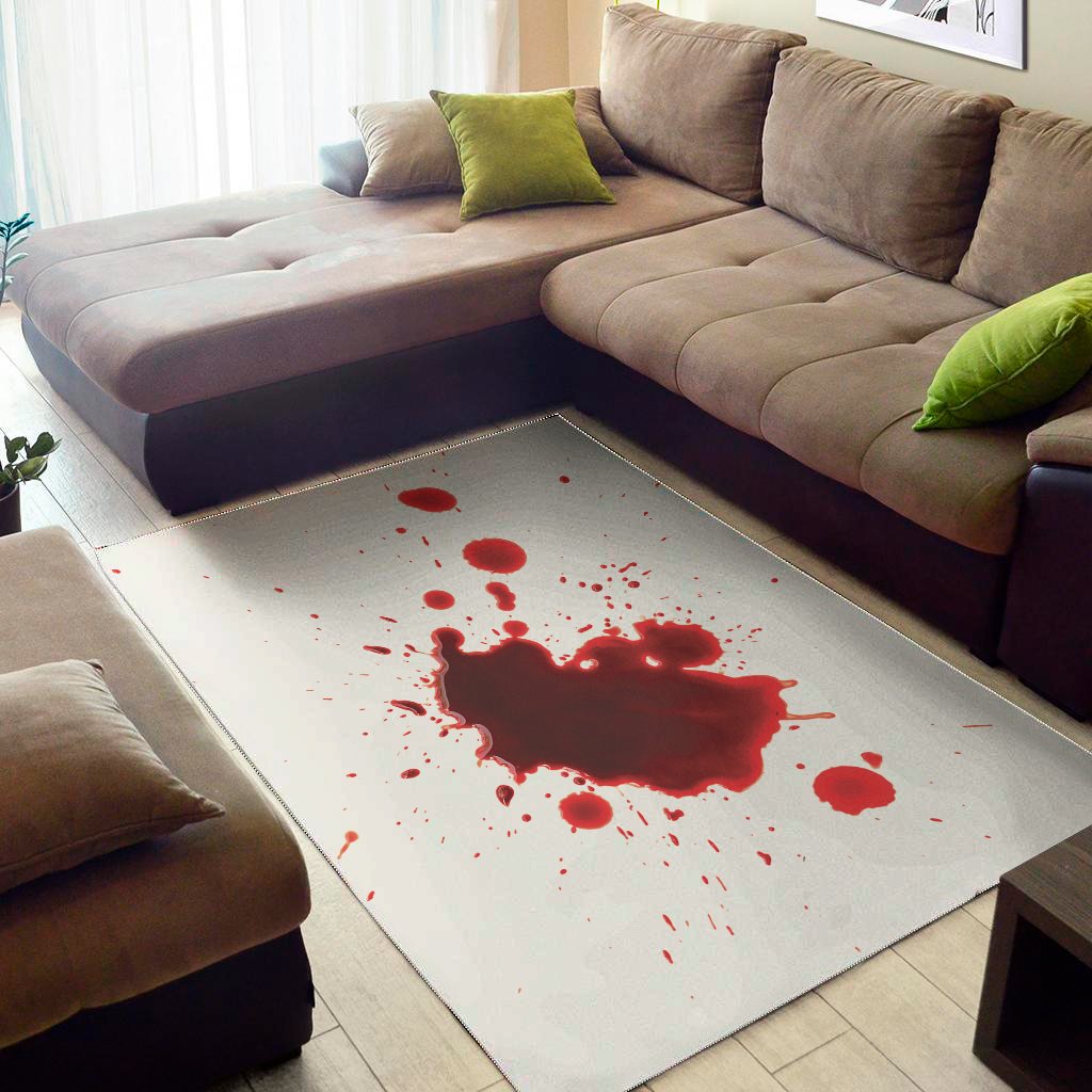 blood splashed print area rug floor decor 6294