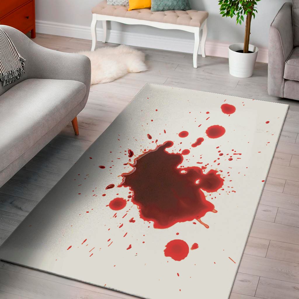 blood splashed print area rug floor decor 7638