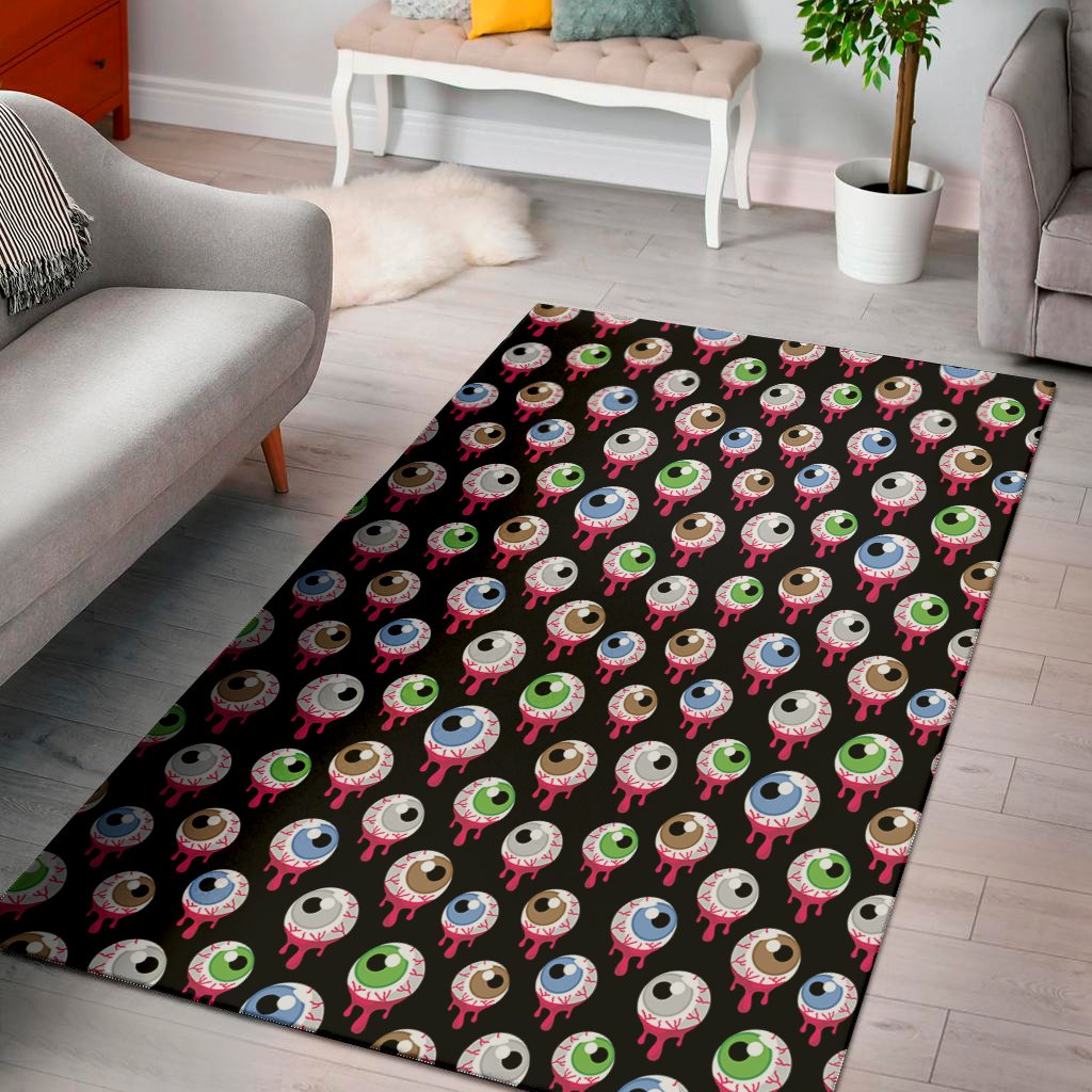 bloody eyeball pattern print area rug floor decor 4439