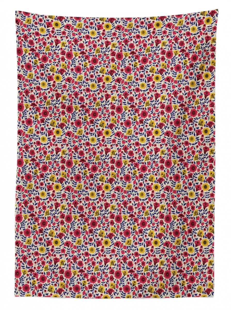 blooming botany flowers 3d printed tablecloth table decor 8363