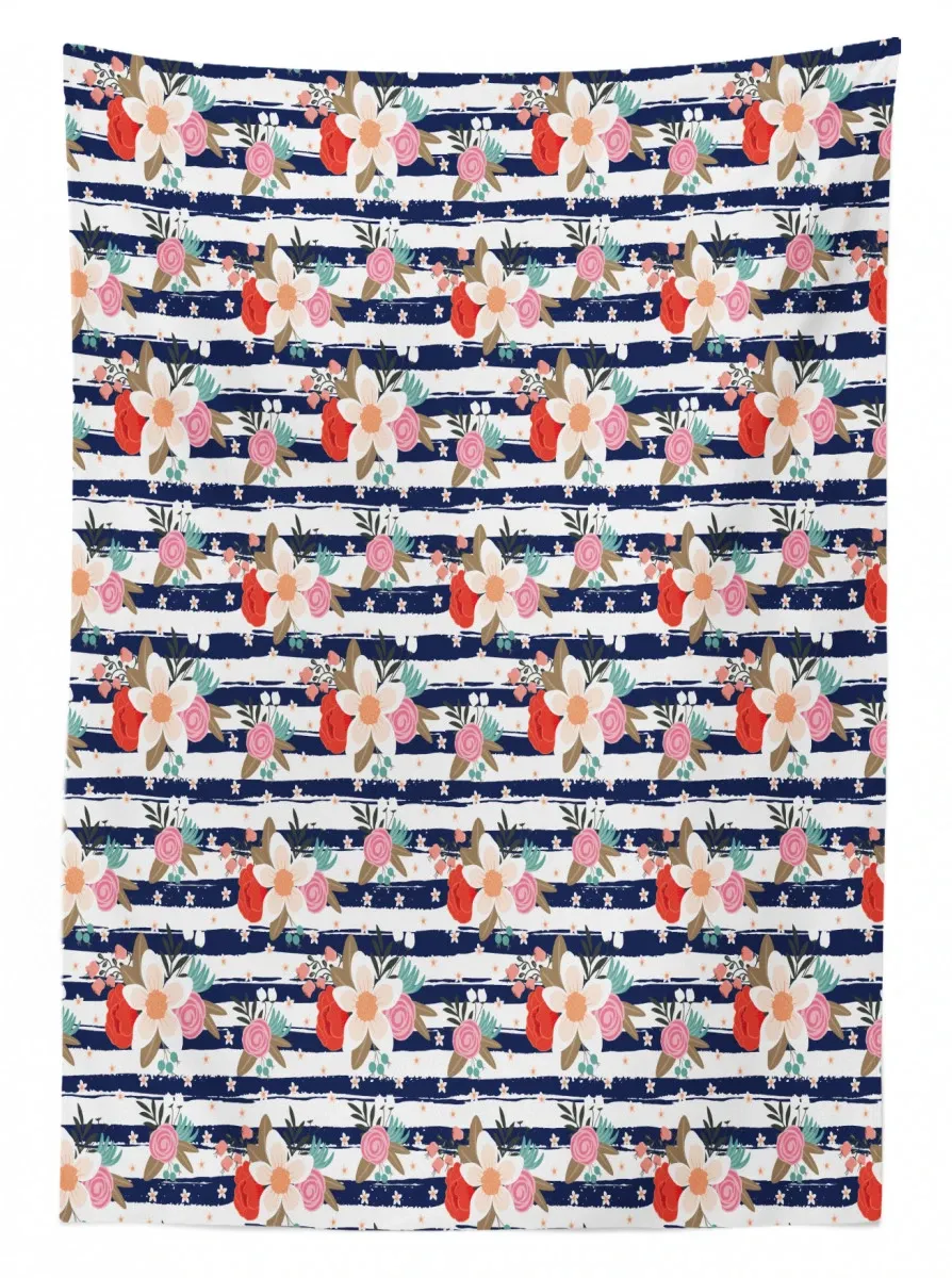 Blooming Corsage Of Flowers 3D Printed Tablecloth Table Decor blooming corsage of flowers 3d printed tablecloth table decor 3762