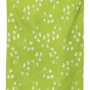 blooming flower silhouettes 3d printed tablecloth table decor 8171
